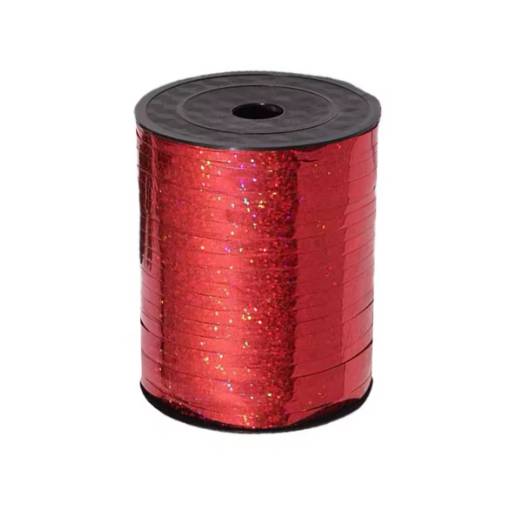 Foto - Scrapbooking csillogó szalag - Piros, 460 méter