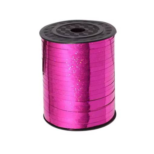 Foto - Scrapbooking vékony csillogó szalag - Sötét rózsaszín, 460 méter