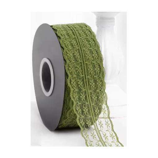 Foto - Scrapbooking széles csipke - Zöld, 45 méter