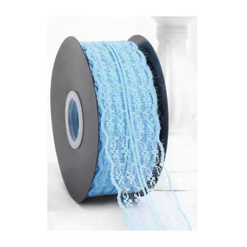 Foto - Scrapbooking széles csipke - Világoskék, 45 méter