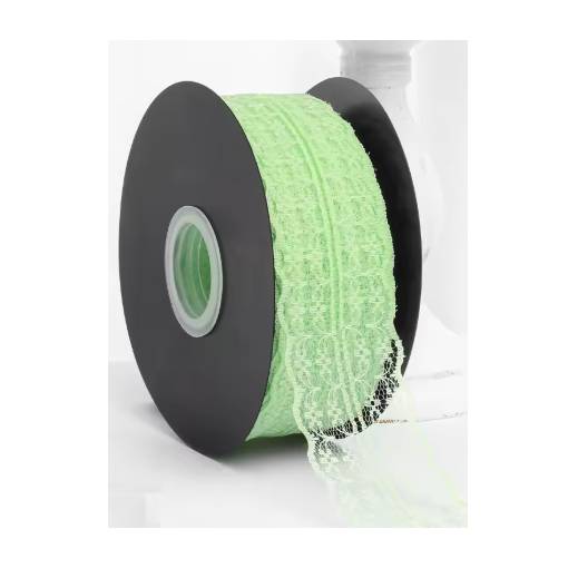 Foto - Scrapbooking széles csipke - Világoszöld, 45 méter