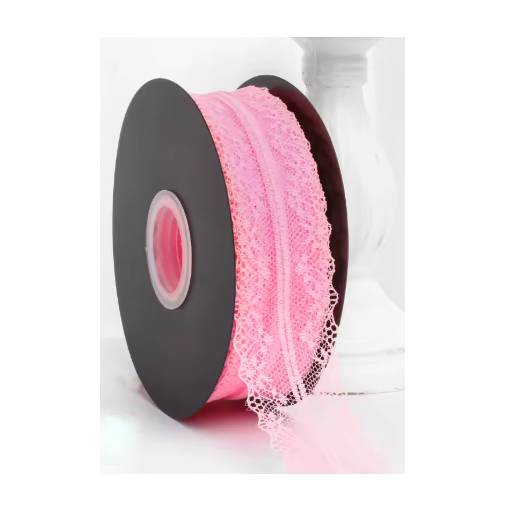 Foto - Scrapbooking csipke - Világos rózsaszín, 45 méter