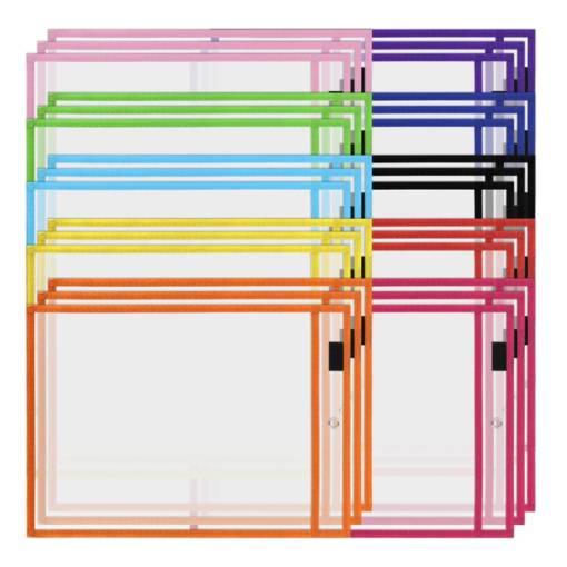 Foto - Scrapbook zseb íróeszközök tárolására - Színkeverék, 1 darab