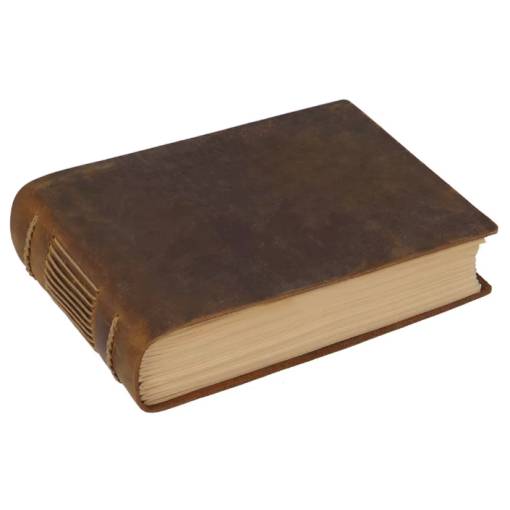 Foto - Scrapbooking széles napló bőr borítóval - Barna