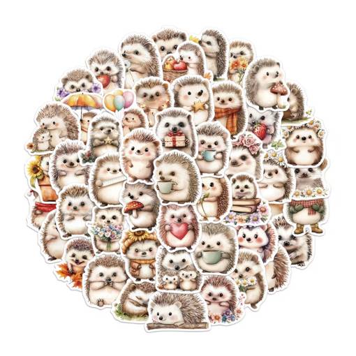 Foto - Scrapbooking matricák - Süni, 50 darab