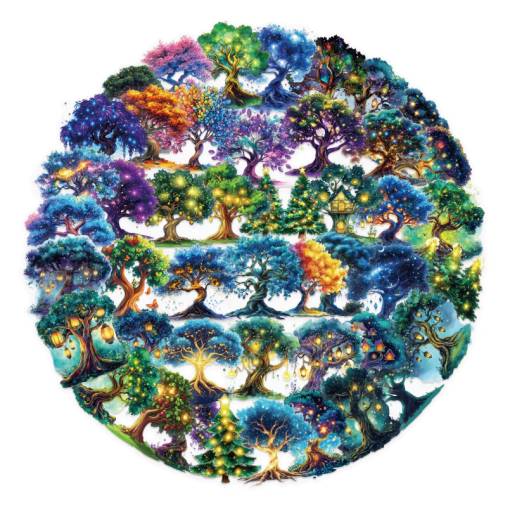 Foto - Scrapbooking matricák - Varázslatos fák, 50 darab