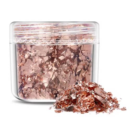 Foto - Scrapbooking dekoratív betétek fémből - Rózsaszín arany, JB13