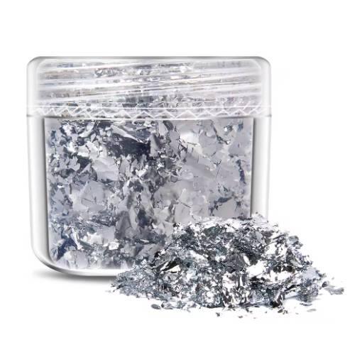 Foto - Scrapbooking dekoratív betétek fémből - Ezüst, JB15