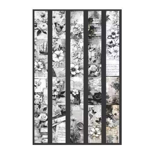 Foto - Scrapbooking Vintage ragasztószalag - Virágok 04, 2 méter