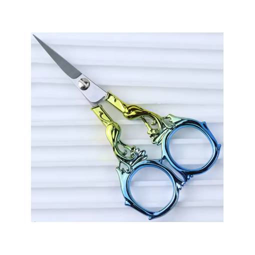 Foto - Scrapbooking fém ollók főnixszel - Sárga-kék