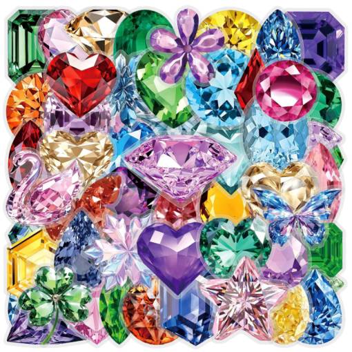 Foto - Scrapbooking matricák - Gyémánt utánzatok, 50 darab
