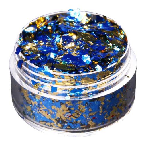 Foto - Scrapbooking dekoratív betétek fémből - Kék arany, JB77